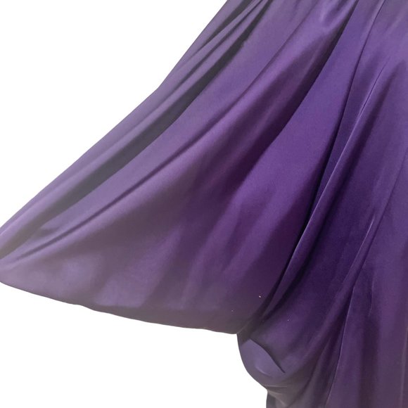 Cache One ShoulderPurple Dress, Size 4 - Picture 5 of 8